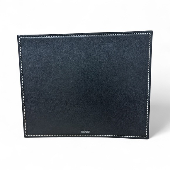 Hermes Other - Hermes‎ Paris Reversible Blue Black Colorblock Leather Mouse Pad